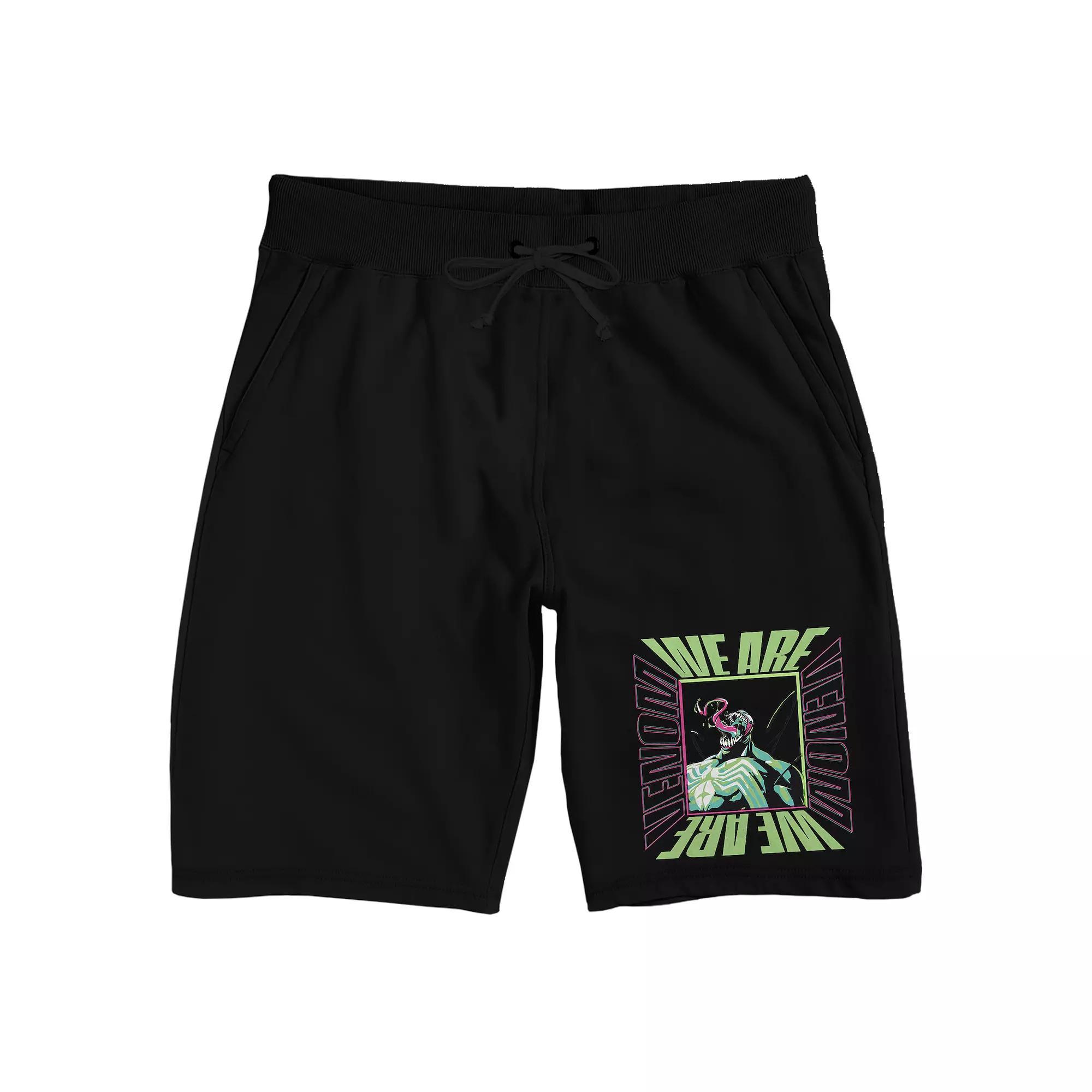 Men's Marvel Venom Sleep Shorts, Size: Small, Black Product Image