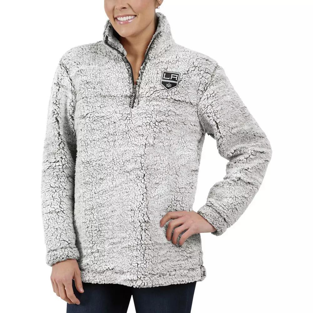 Women's G-III 4Her by Carl Banks Gray Los Angeles Kings Sherpa Quarter-Zip Pullover Jacket,  Product Image
