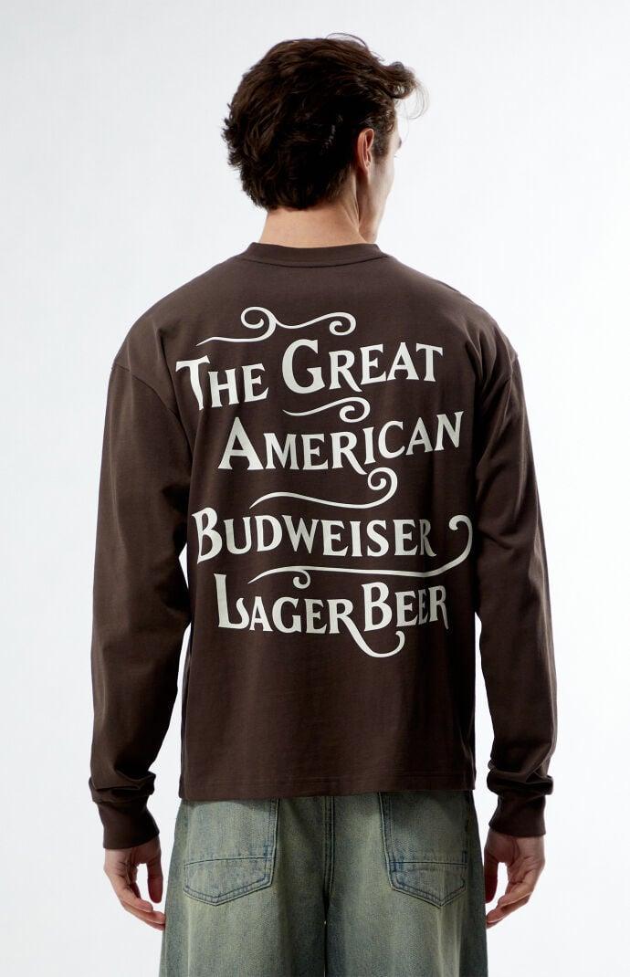 Budweiser Men's By PacSun Reissue Long Sleeve T-Shirt Product Image