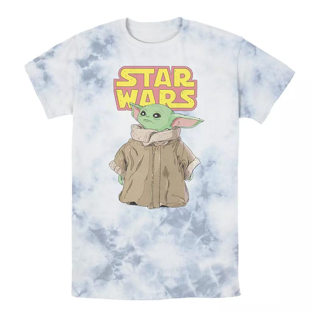 Men's Star Wars The Mandalorian The Child Cute Stare Logo Tee, Boy's, Size: Medium, Black Grey Product Image