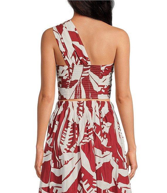 Lucy Paris Sophia Coordinating Printed Woven One Shoulder Top Product Image