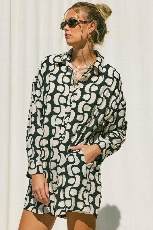 Jane Button Down Romper Product Image