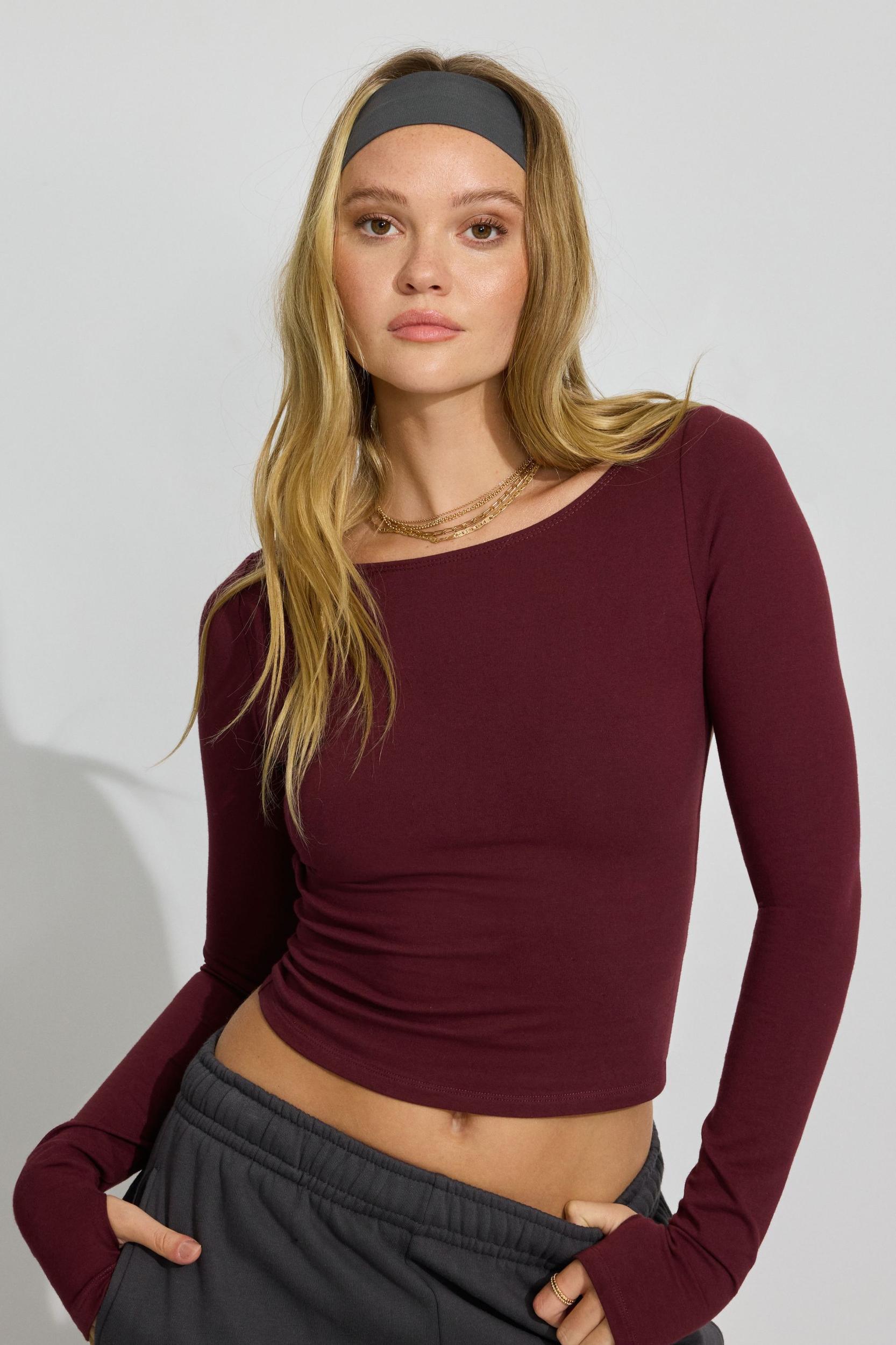 Open Back Long Sleeve Top Product Image
