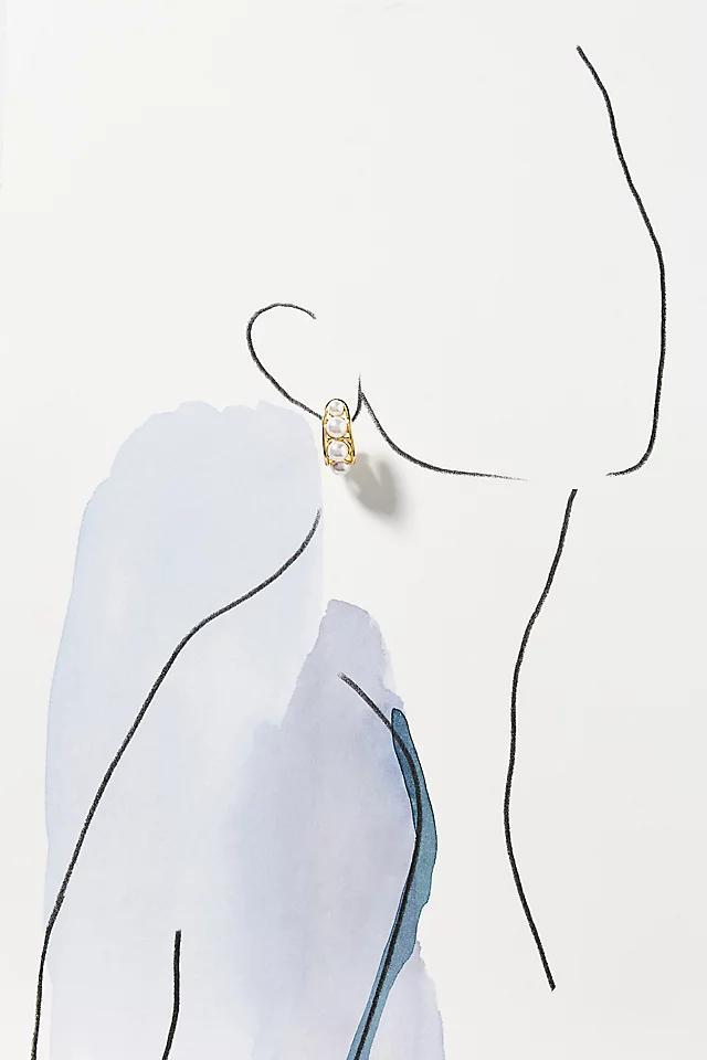 Pivotal Pearl Hoop Earrings Product Image