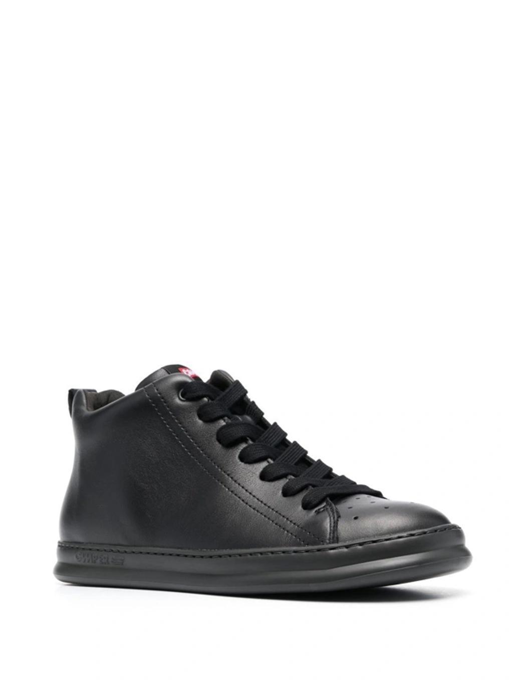 CAMPER Chunky Lace-up Leather Boots In Black Product Image