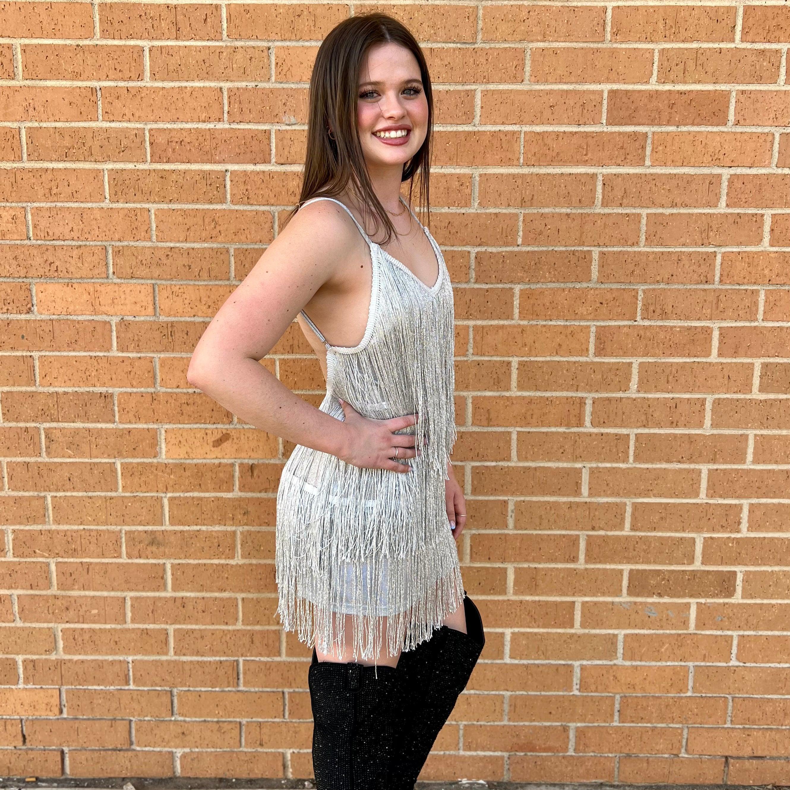 Fringe Tassel Backless Dress* Product Image