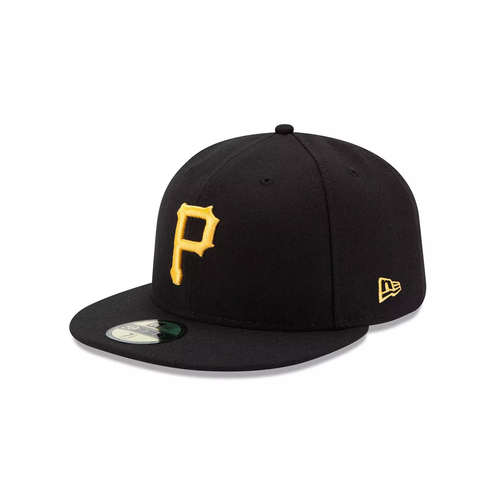 New Era Pittsburgh Pirates New Era Pirates 59Fifty Authentic Cap - Adult Black Product Image