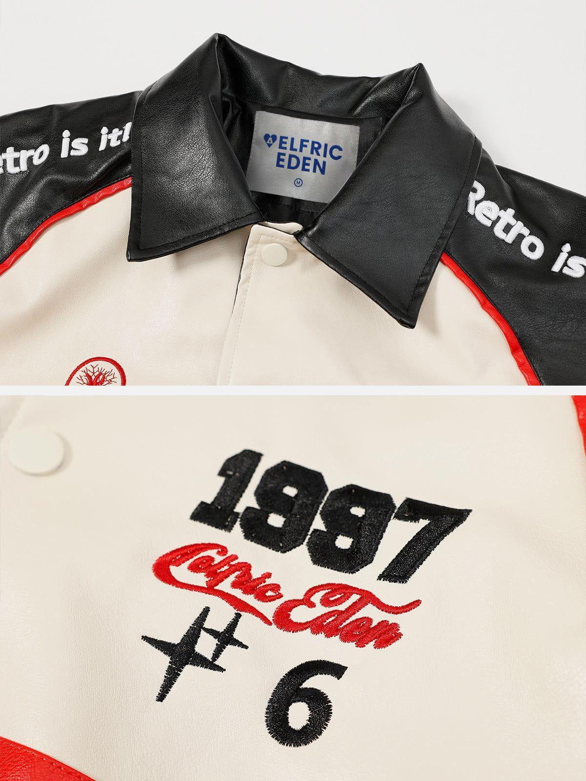 Aelfric Eden Color Block Motorcycle Jacket Product Image