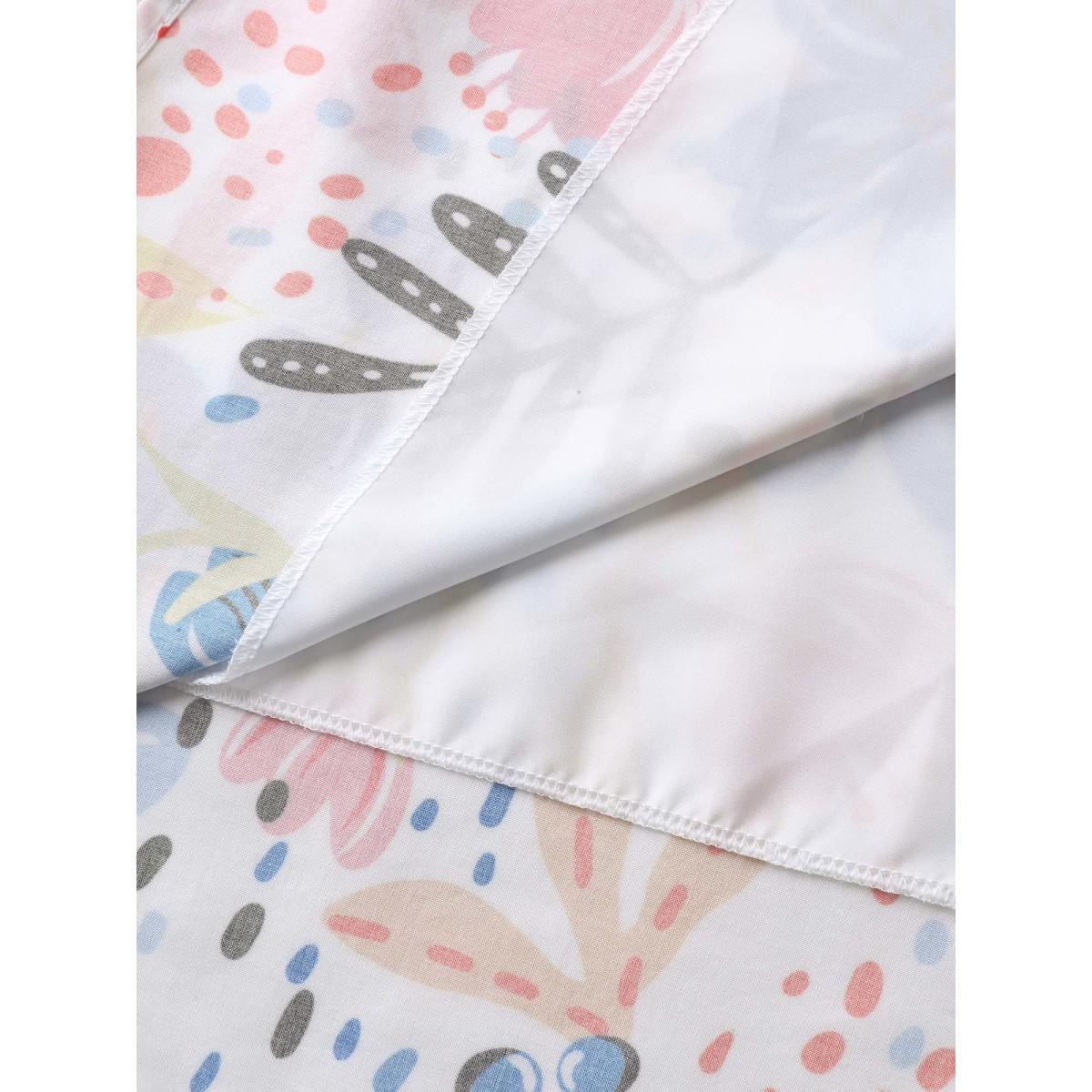 Plus Size Rayon Fun Floral Print Ruffled Sleeve Midi Dress Multicolor Women Square Neck Cap Sleeve Curvy BloomChic 30/6X Product Image