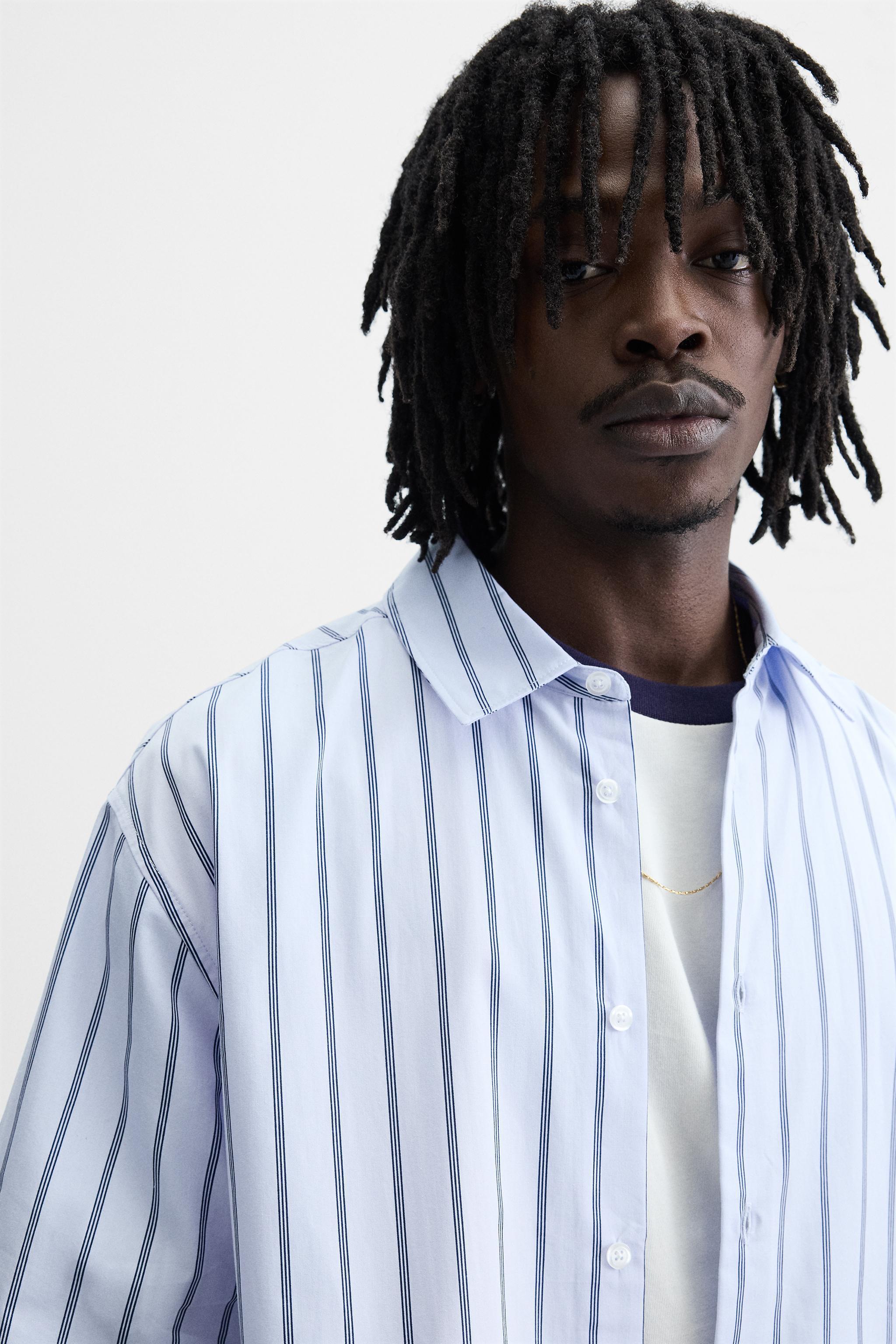 STRIPED SHIRT WITH EMBROIDERY Product Image