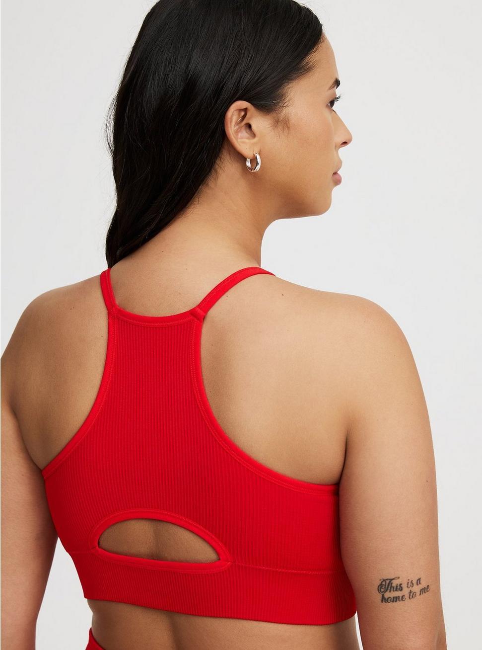 Seamless Rib High-Neck Bralette Product Image