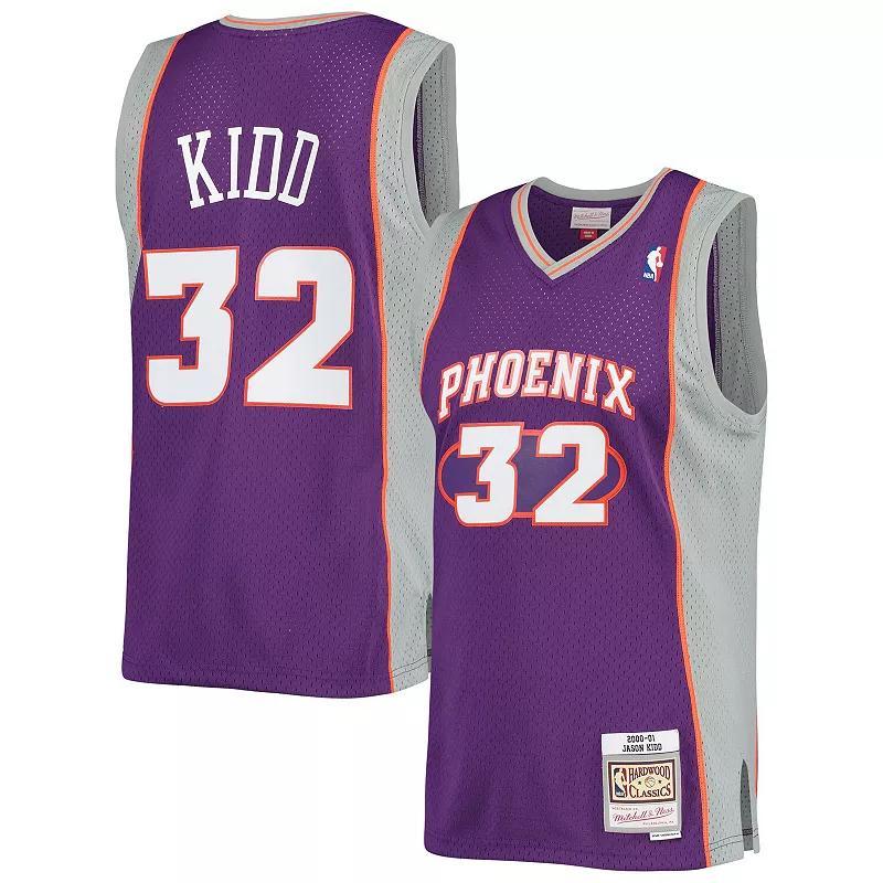 Men's Mitchell & Ness Jason Kidd Purple Phoenix Suns 2000-2001 Authentic Hardwood Classics Swingman Jersey, Size: Medium, Phx Purple Product Image