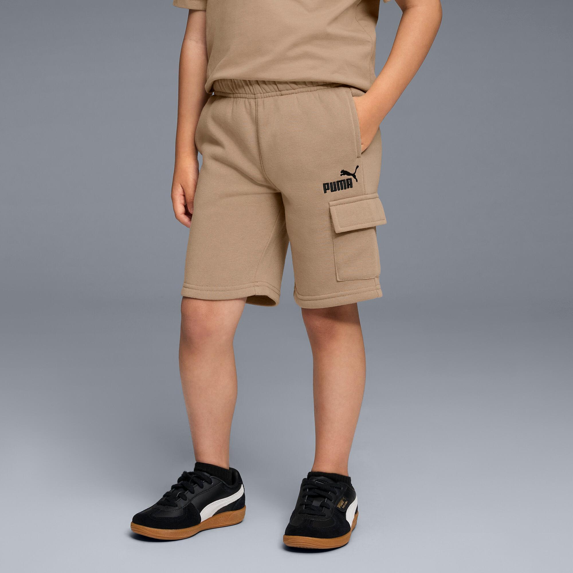 PUMA Basic Essentials Little Kids' Fleece Cargo Shorts Product Image