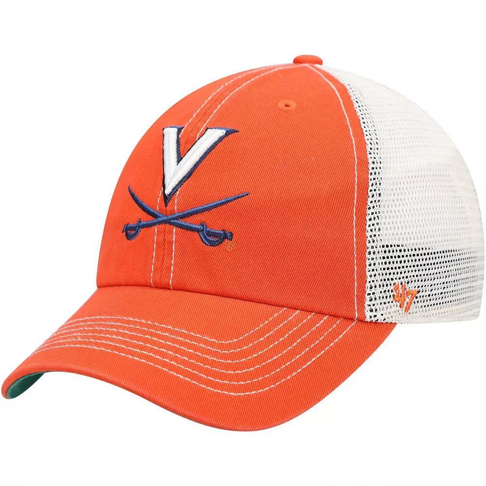 Men's '47 Orange Virginia Cavaliers Trawler Trucker Snapback Hat Product Image
