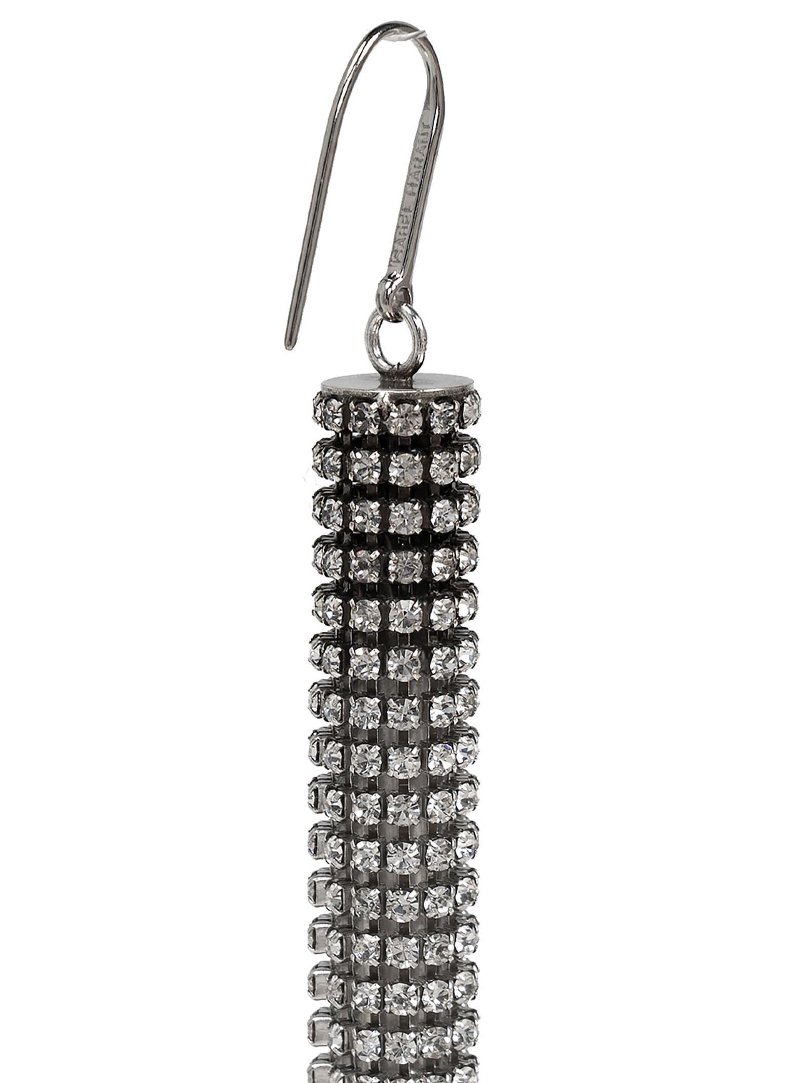 ISABEL MARANT Sparkling Embellished Earrings In Silver Product Image