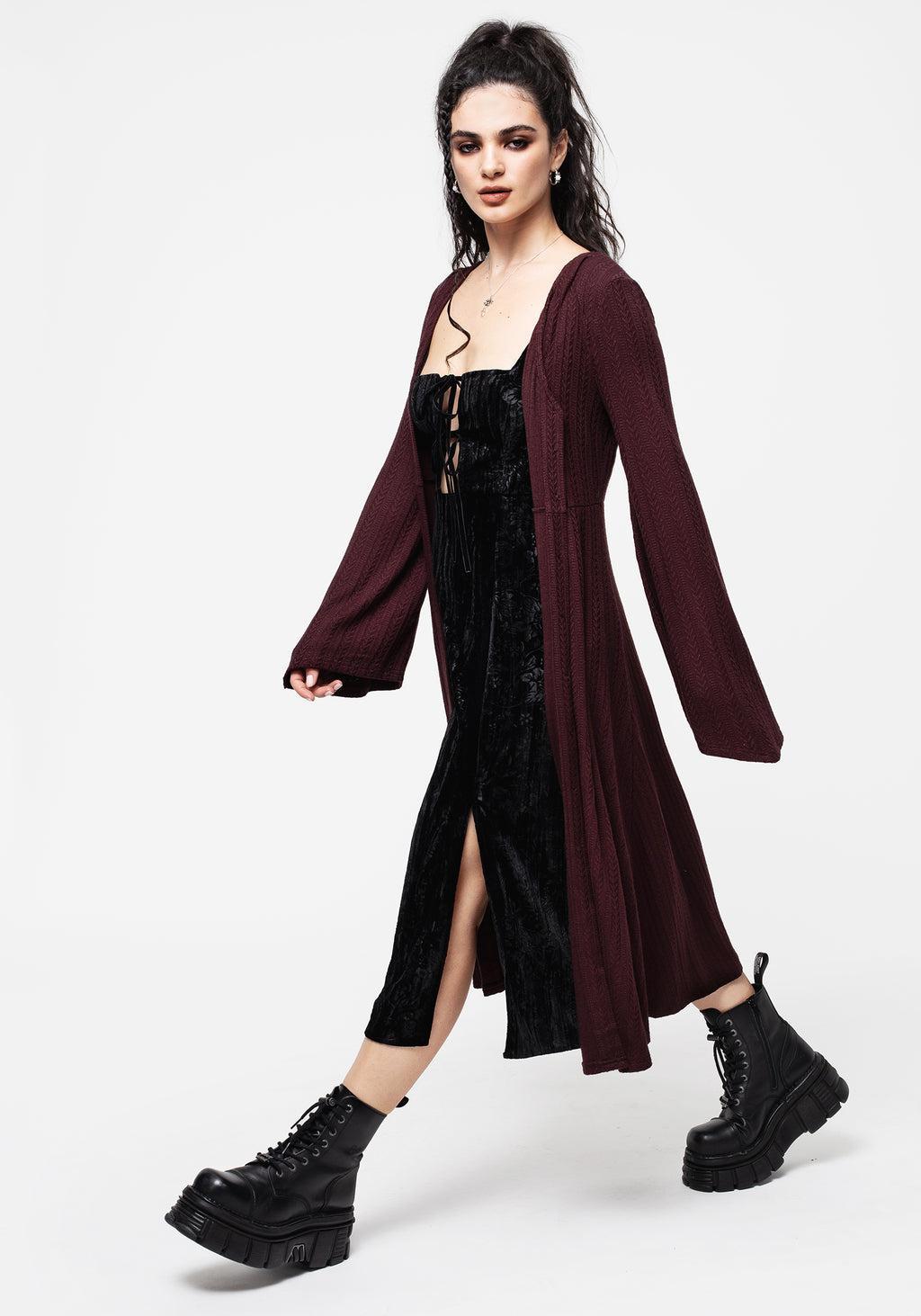 Sybil Button Up Longline Knit Overdress Product Image