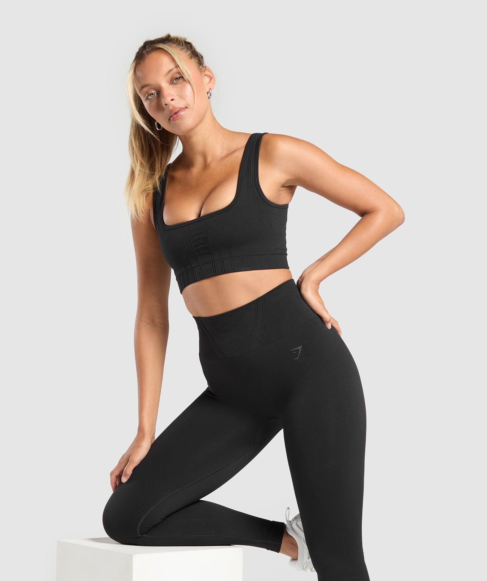 Gymshark Corset Seamless Sports Bra - Black Female Product Image