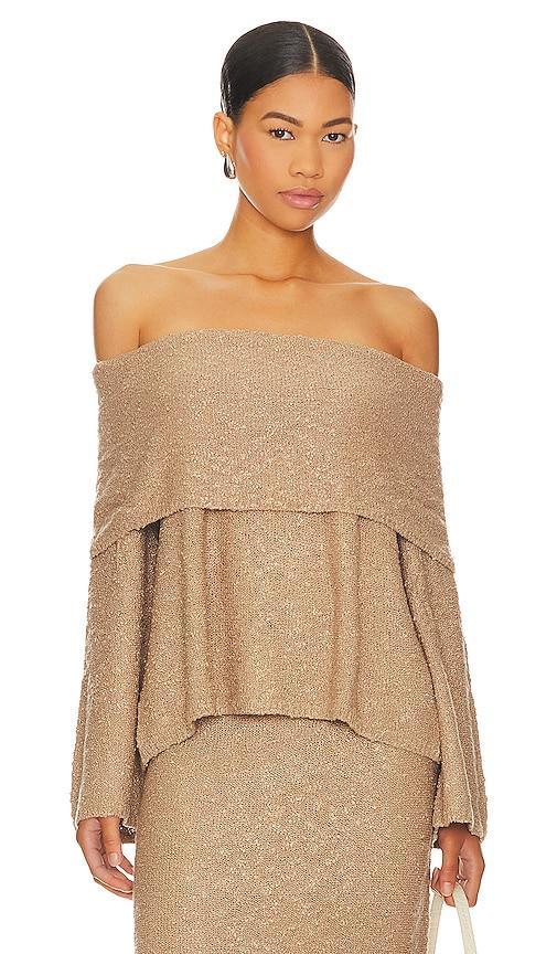 LPA Elvi Off Shoulder in Tan. Size M, S. Product Image