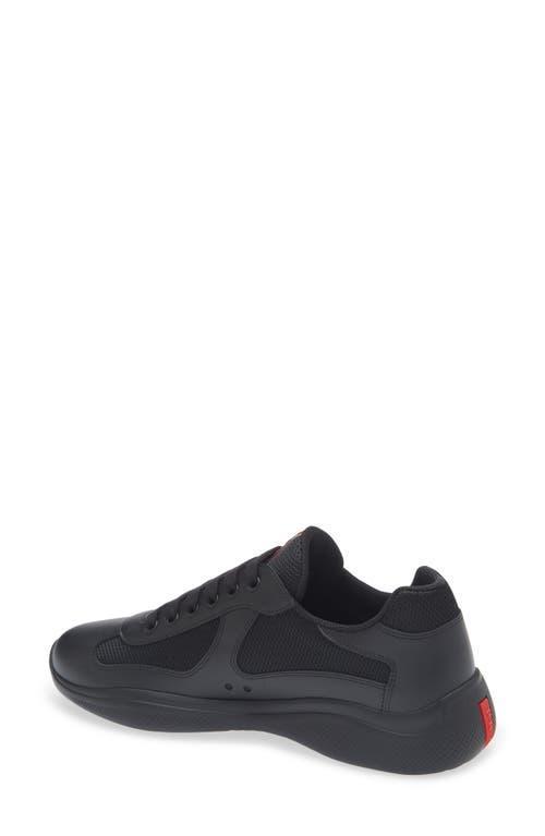 PRADA Black Leather New Americas Cup Sneakers Product Image