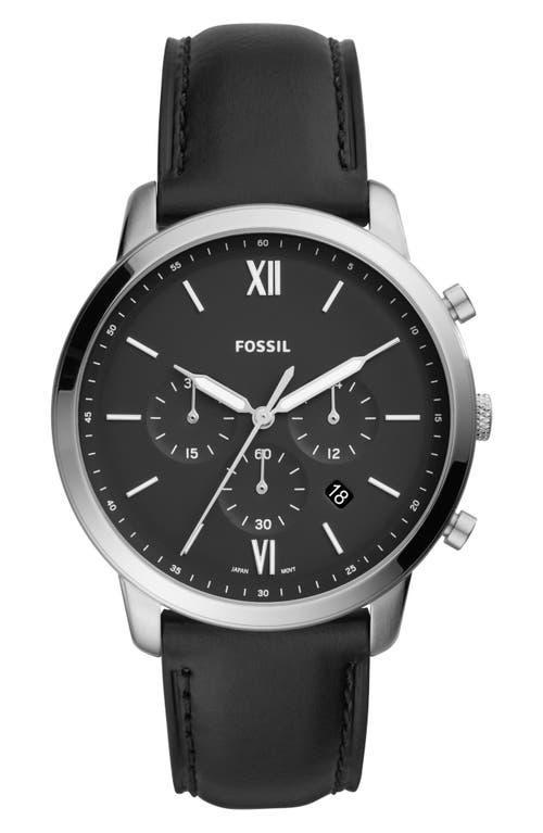 Fossil Neutra Chronograph Blue Dial Brown Leather Watch Product Image