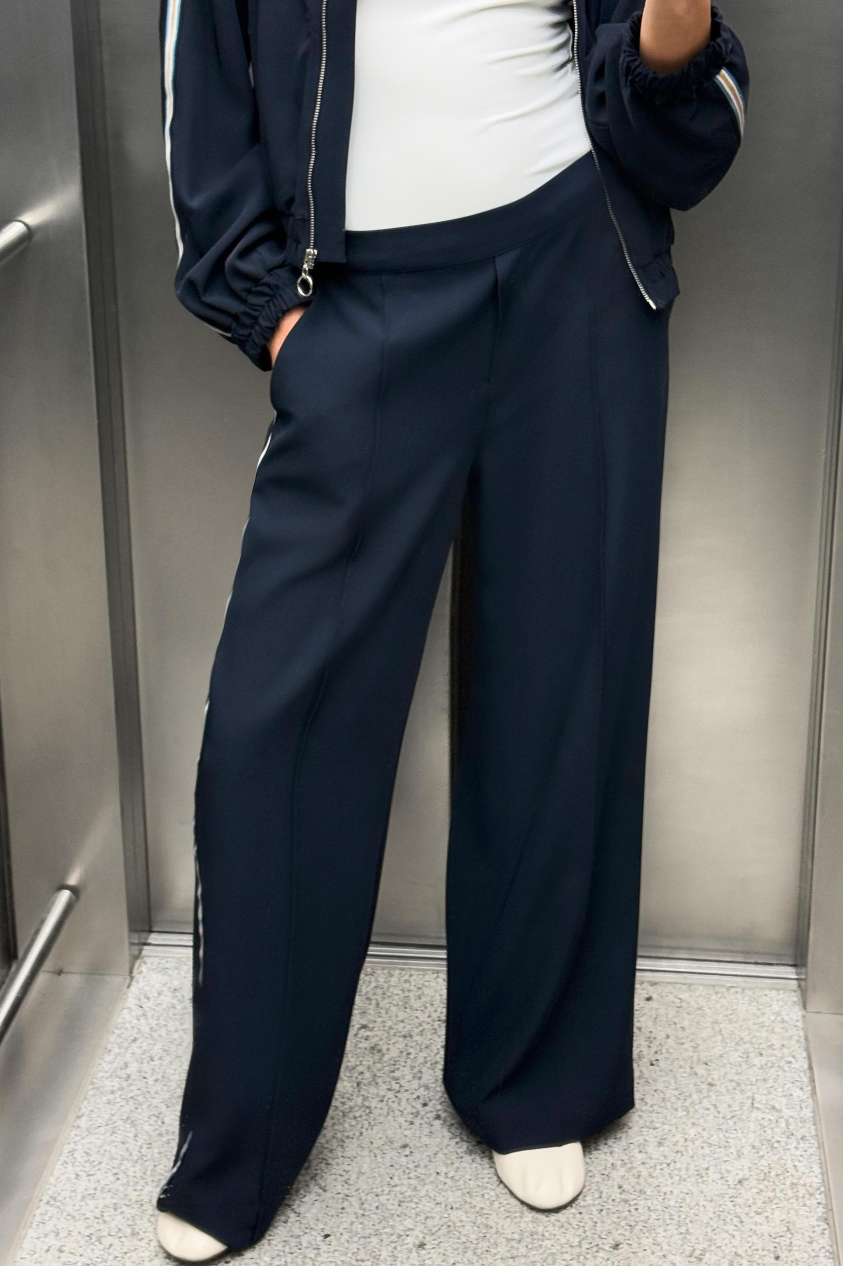 SIDE STRIPE WIDE LEG PANTS Product Image