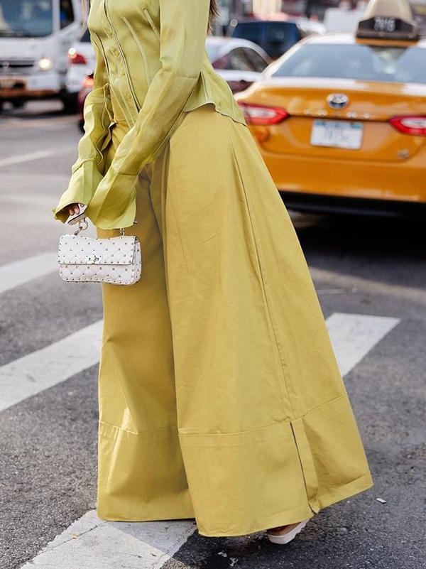 High Waisted Loose Pockets Solid Color Pants Trousers Product Image