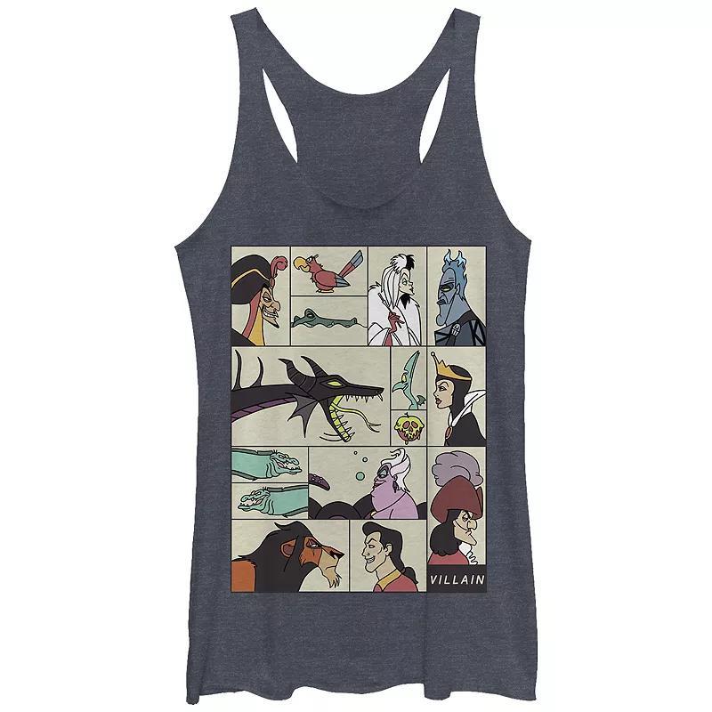 Disney Villains Square Portrait Profiles Juniors' Tri-Blend Racerback Tank Top, Girl's,  Product Image