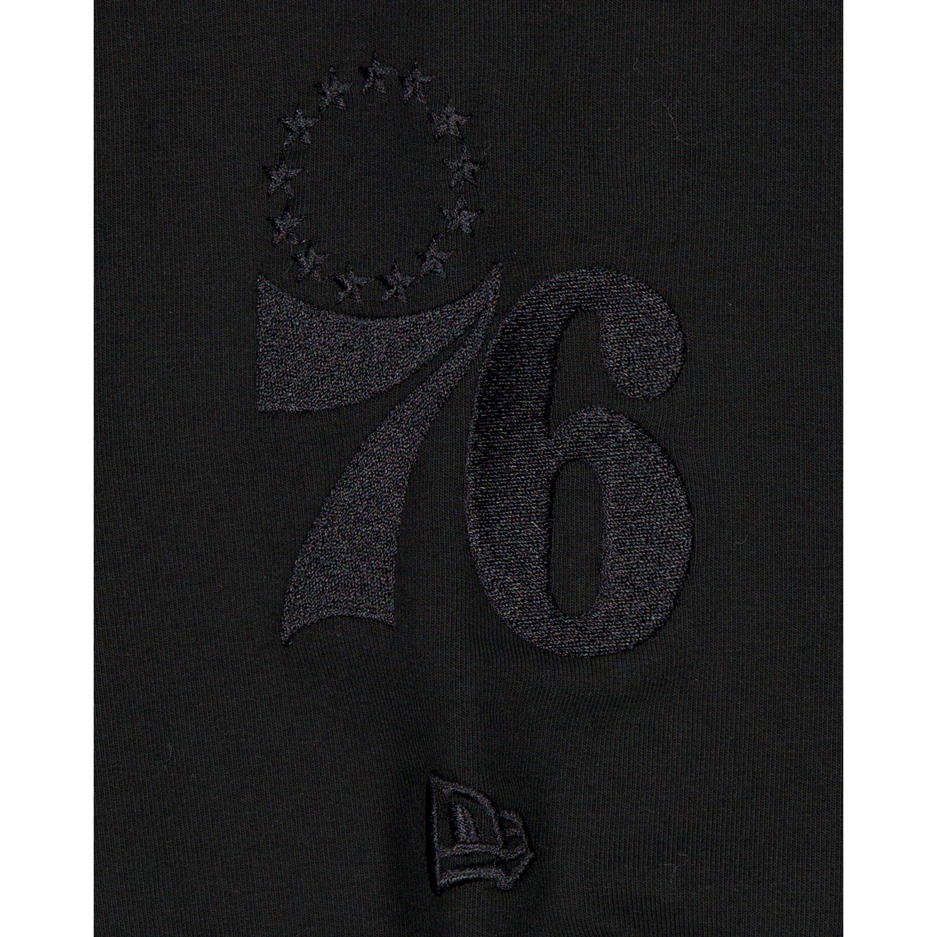 Philadelphia 76ers Black on Black Logo Select Hoodie Male Product Image