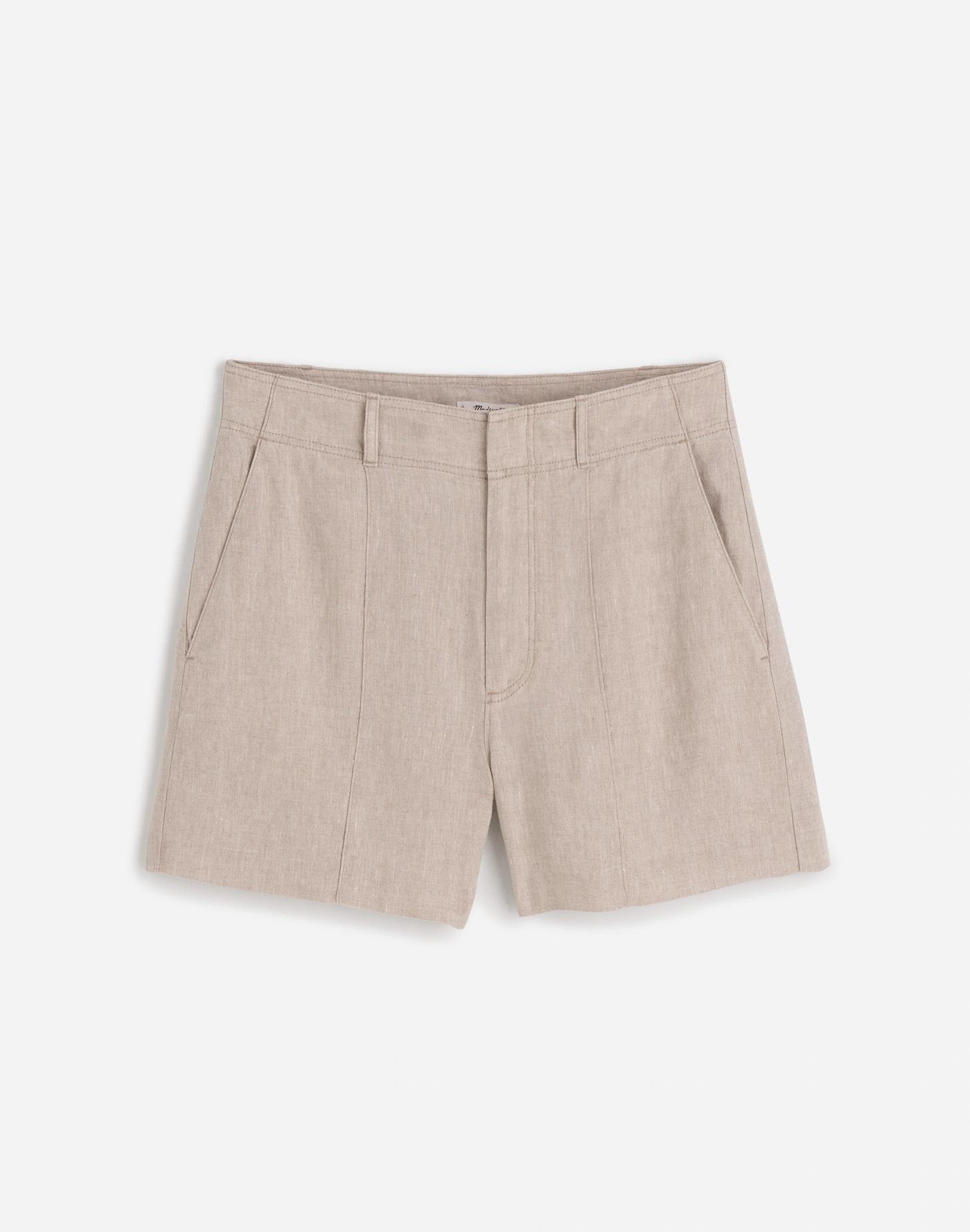 Pintucked Shorts in 100% Linen Product Image