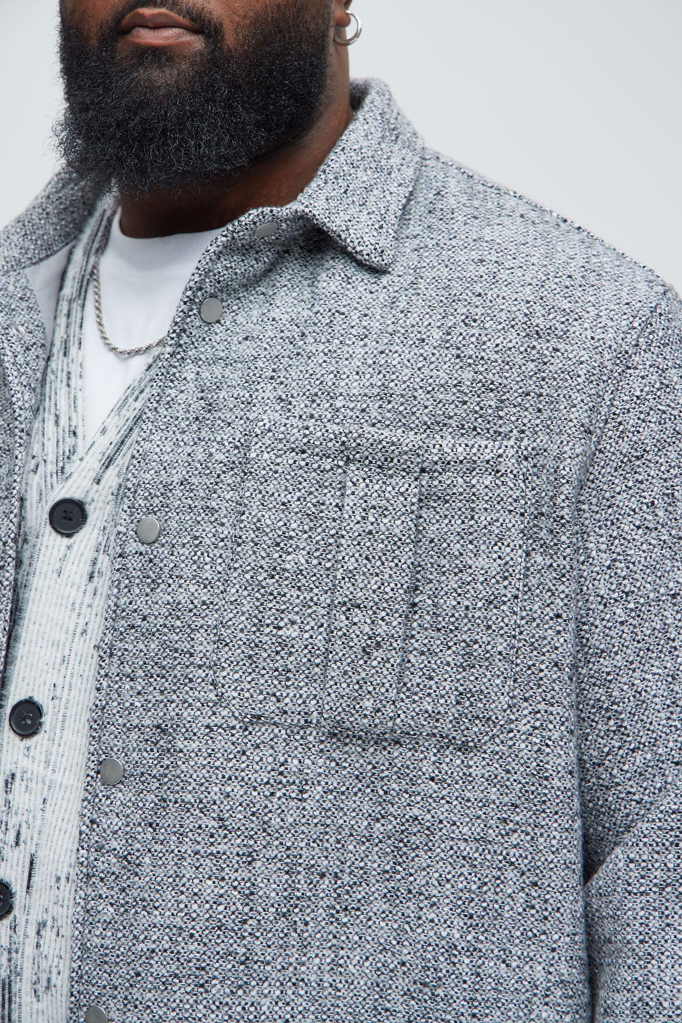Kemp Textured Button Up Shirt - Black/combo Product Image