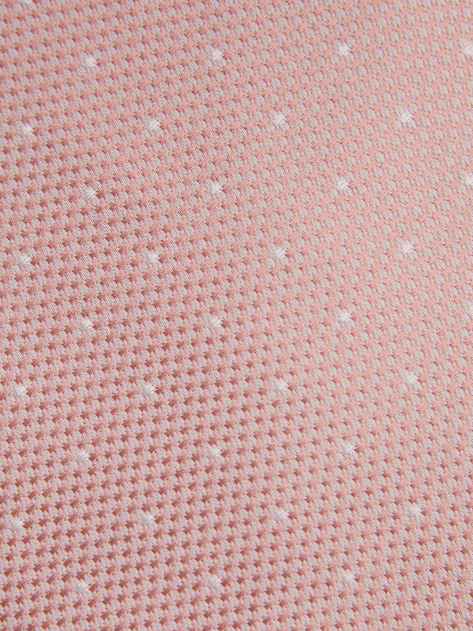 Silk Polka Dot Tie in Soft Pink Product Image