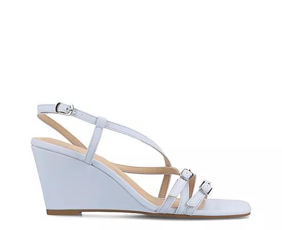 Journee Clinne Women's Multi Strap Wedge Sandals,  Product Image