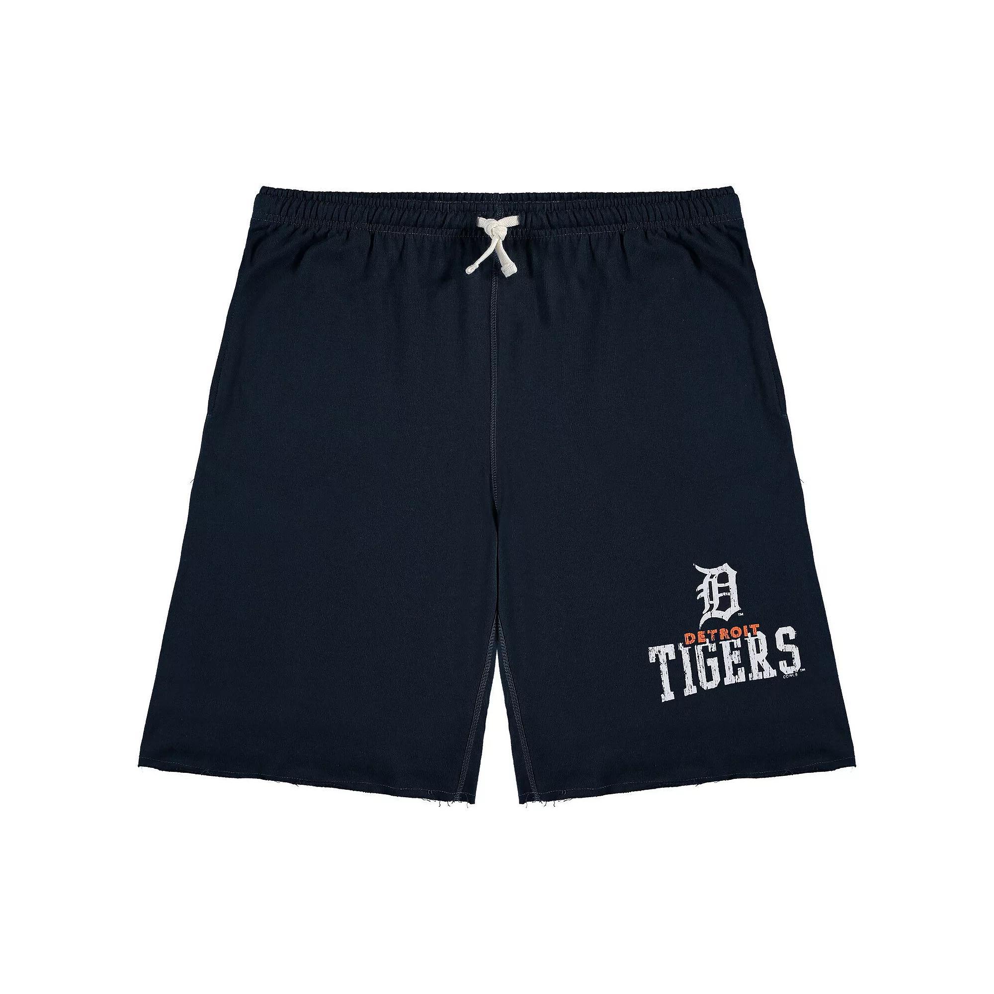 Men's Navy Detroit Tigers Big & Tall French Terry Shorts, Size: 2XLT, Blue Product Image