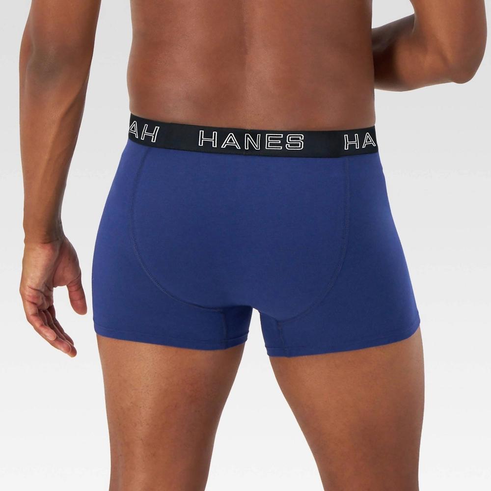 Hanes Premium Mens Mid-Rise Stretch Trunks 5pk - Blue/Black Product Image