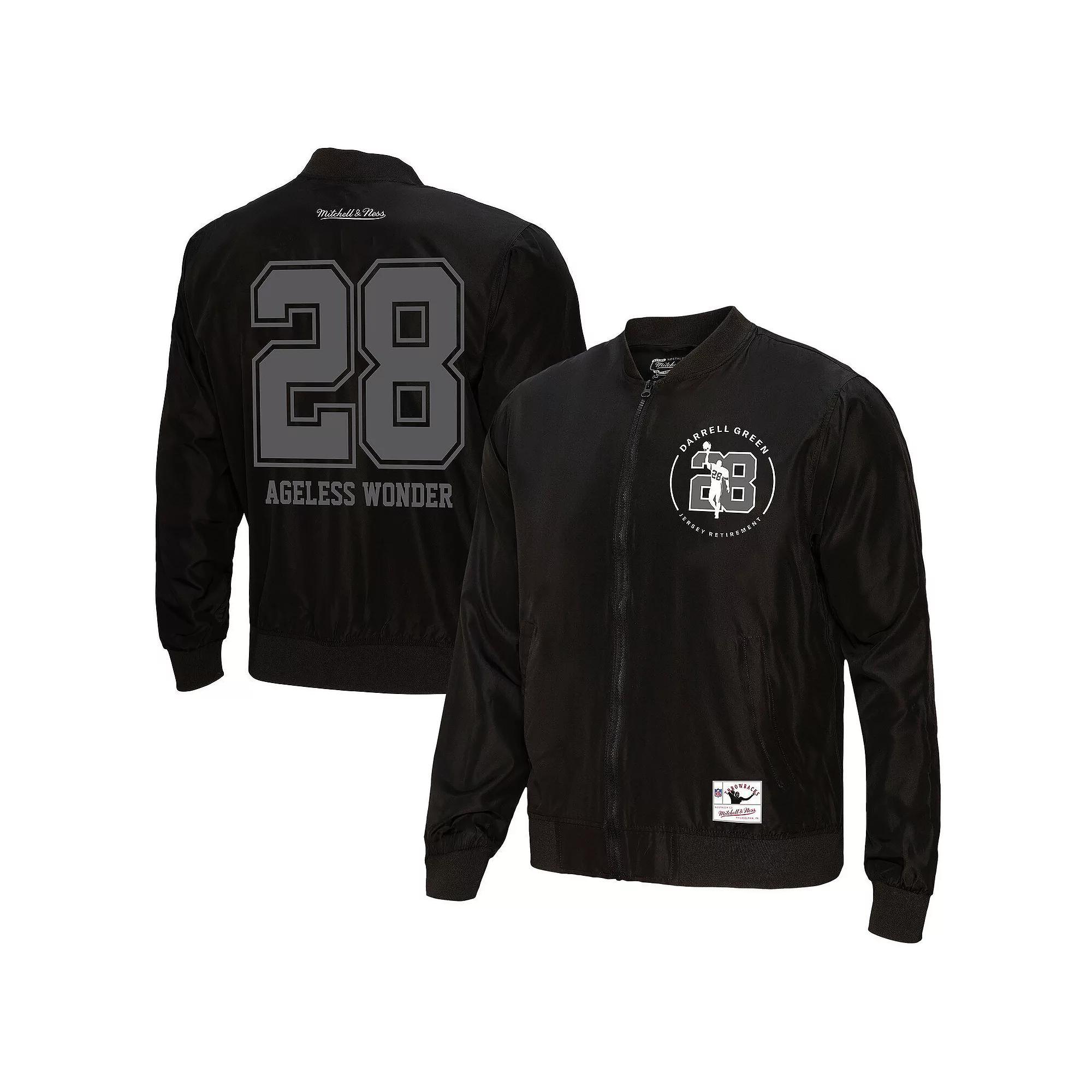 Men's Mitchell & Ness Darrell Green Black Washington Commanders Ageless Wonder Full-Zip Jacket, Size: XL, Wft Black Product Image