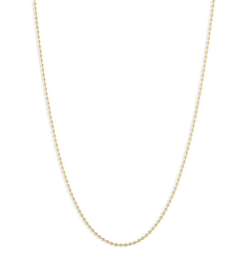 Womens 18K Yellow Gold Ball Chain Necklace, 18 Product Image