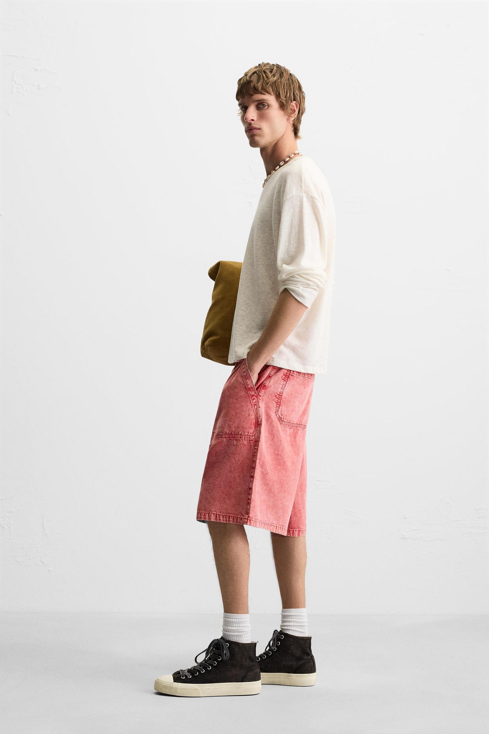 WASHED RELAXED FIT BERMUDA SHORTS Product Image