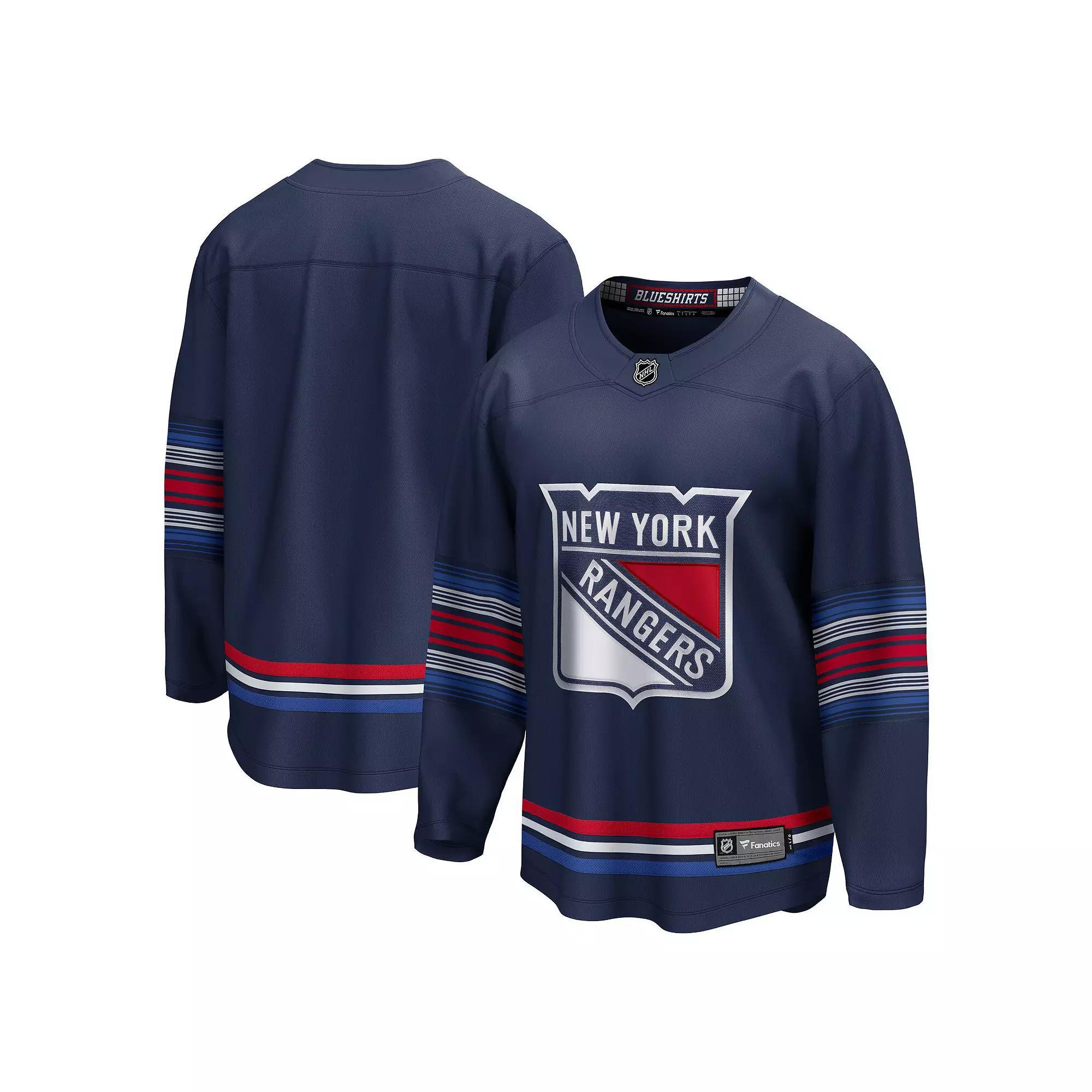 Men's Fanatics Branded Navy New York Rangers Alternate Premier Breakaway Jersey, Size: 3XL, Ran Blue Product Image