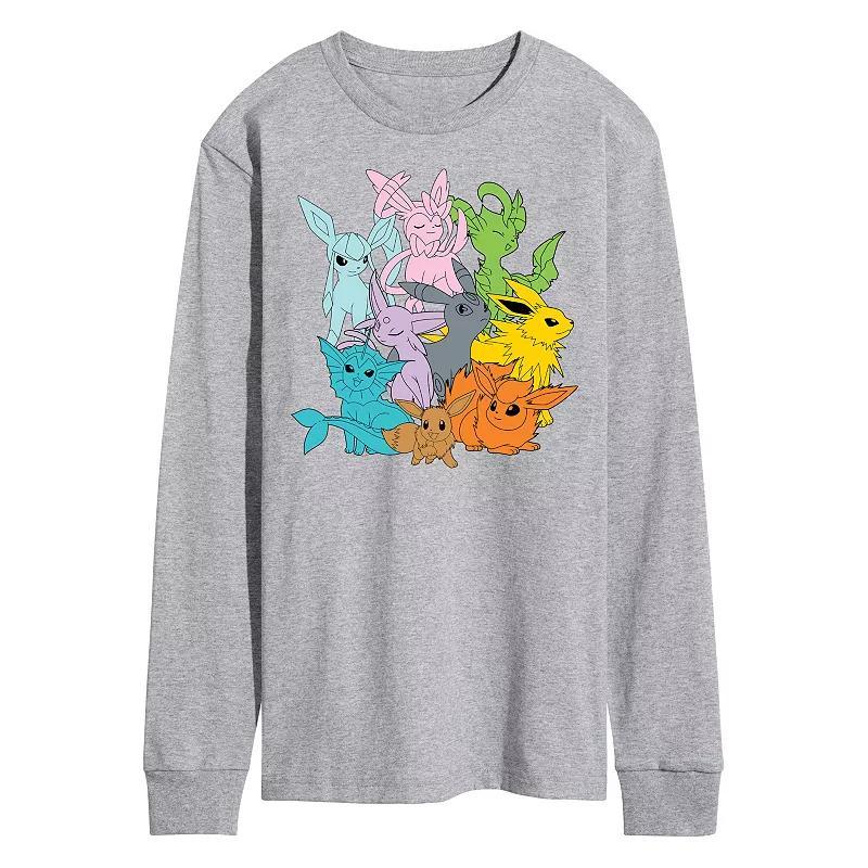 Men's Pokemon Eevolutions Long Sleeve Graphic Tee,  Product Image