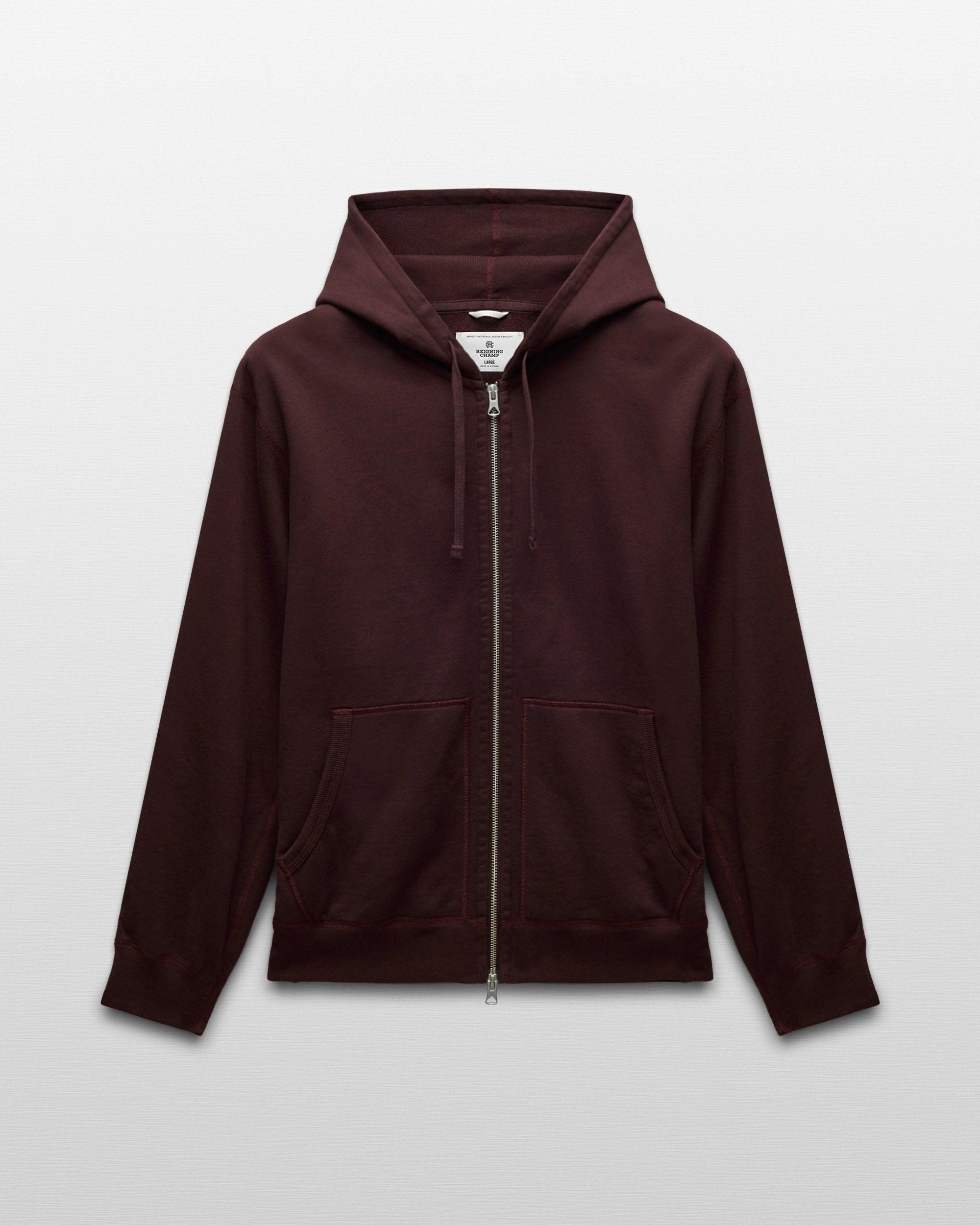 Midweight Terry Standard Zip Hoodie Male Product Image
