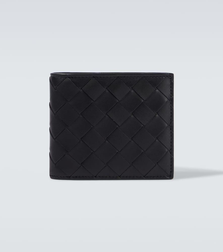 BOTTEGA VENETA Intrecciato Leather Wallet In Black Product Image