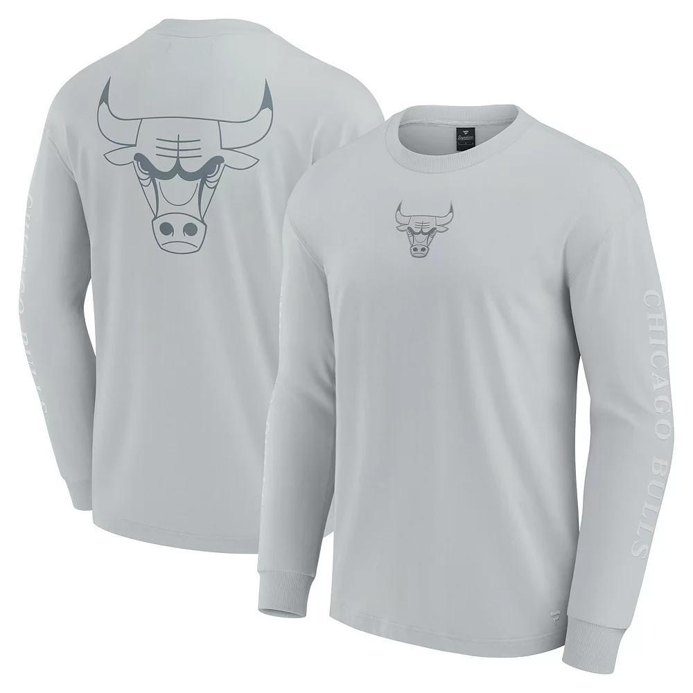 Men's Fanatics Gray Chicago Bulls Elements Strive Long Sleeve T-Shirt,  Product Image
