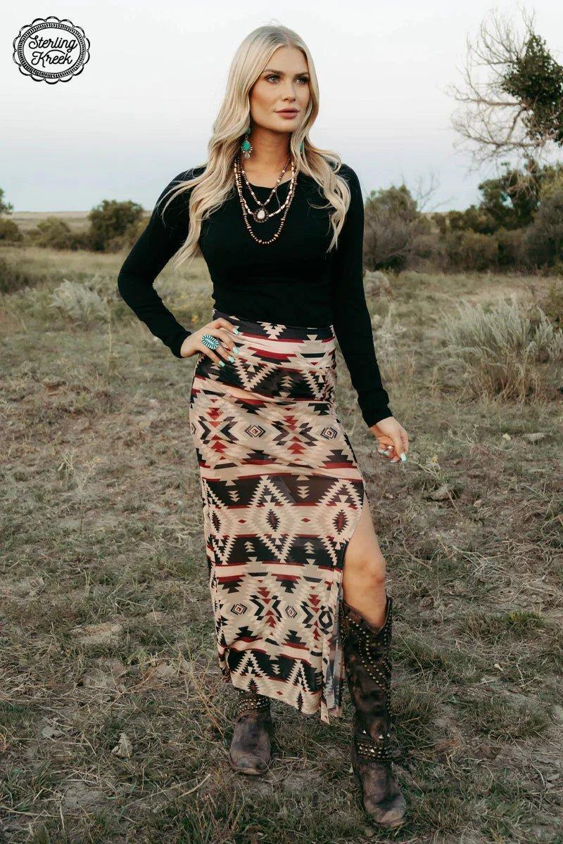 PLUS Santa Fe Slit Skirt Product Image