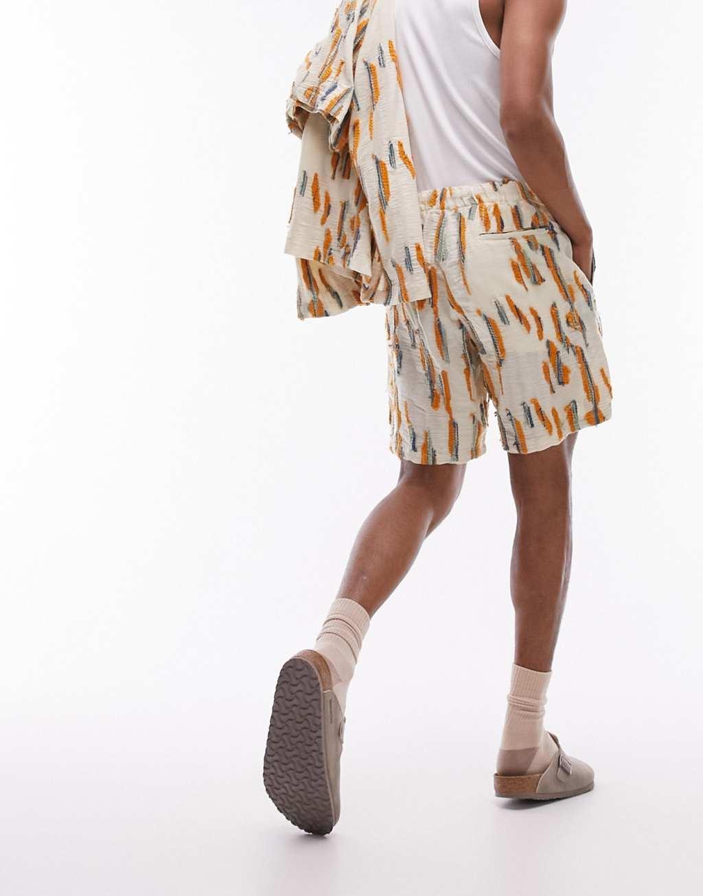 Topman relaxed jacquard shorts - part of a set Product Image