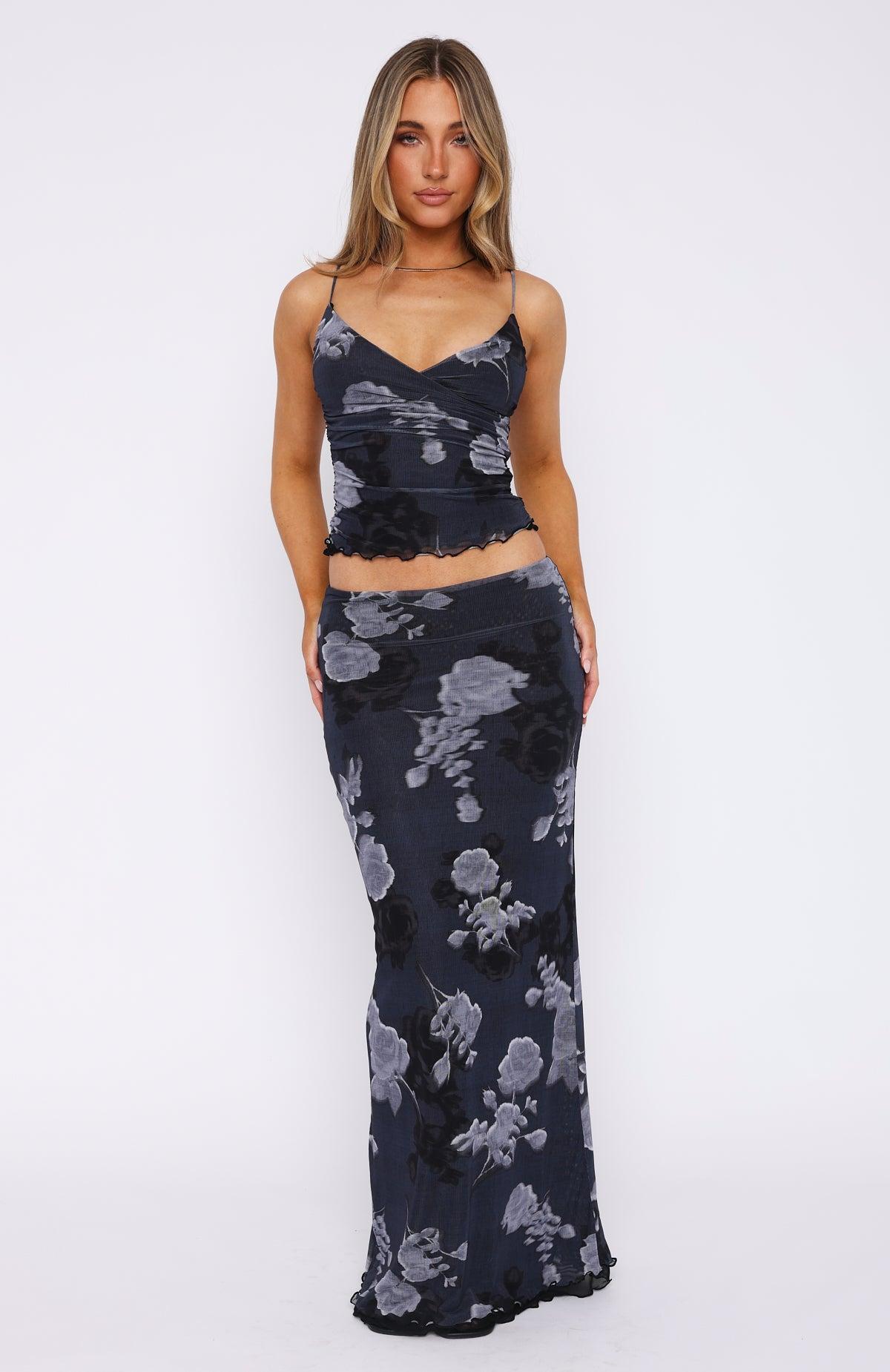 Around My Finger Maxi Skirt Watercolour Bouquet Product Image