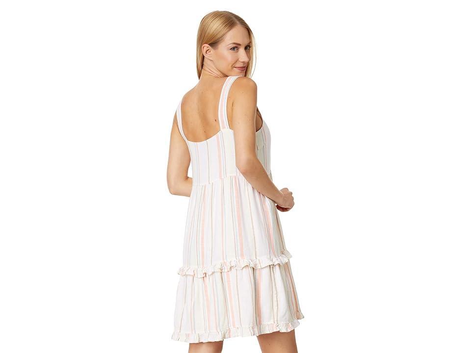 bobi Los Angeles Square Neck Tiered Short Dress Women's Dress Product Image