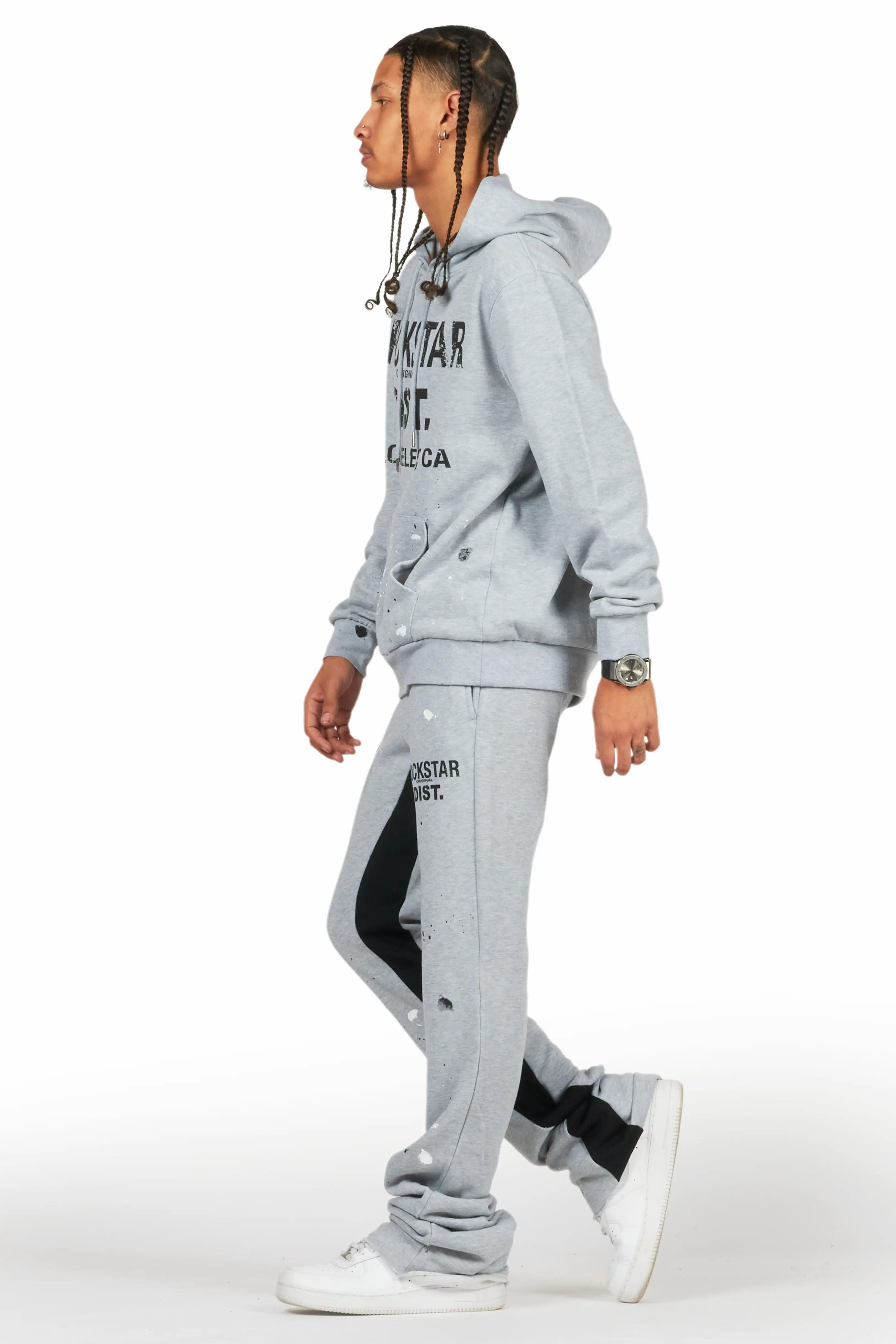 Scottie Heather Grey Hoodie/Baggy Track Pant Set Male Product Image