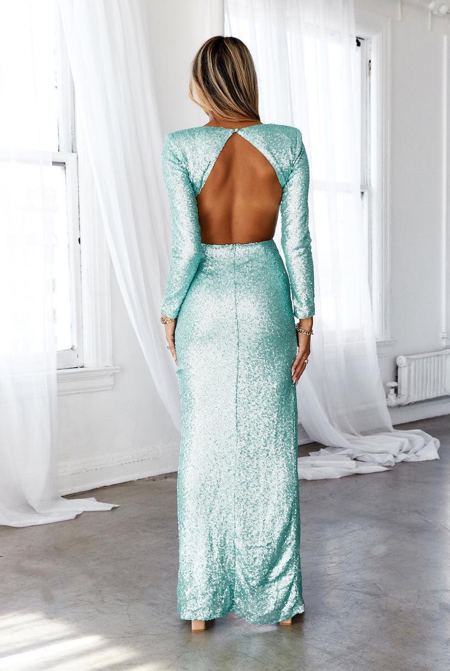 DEAR EMILIA Azalea Maxi Dress Aqua Product Image