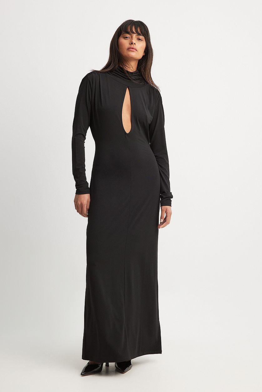 Jersey Cut Out Detail Waterfall Maxi Dress Product Image