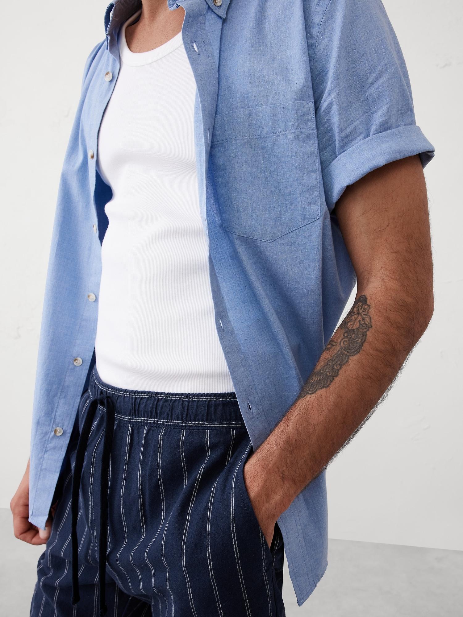 7" Linen-Blend Deck Short Product Image